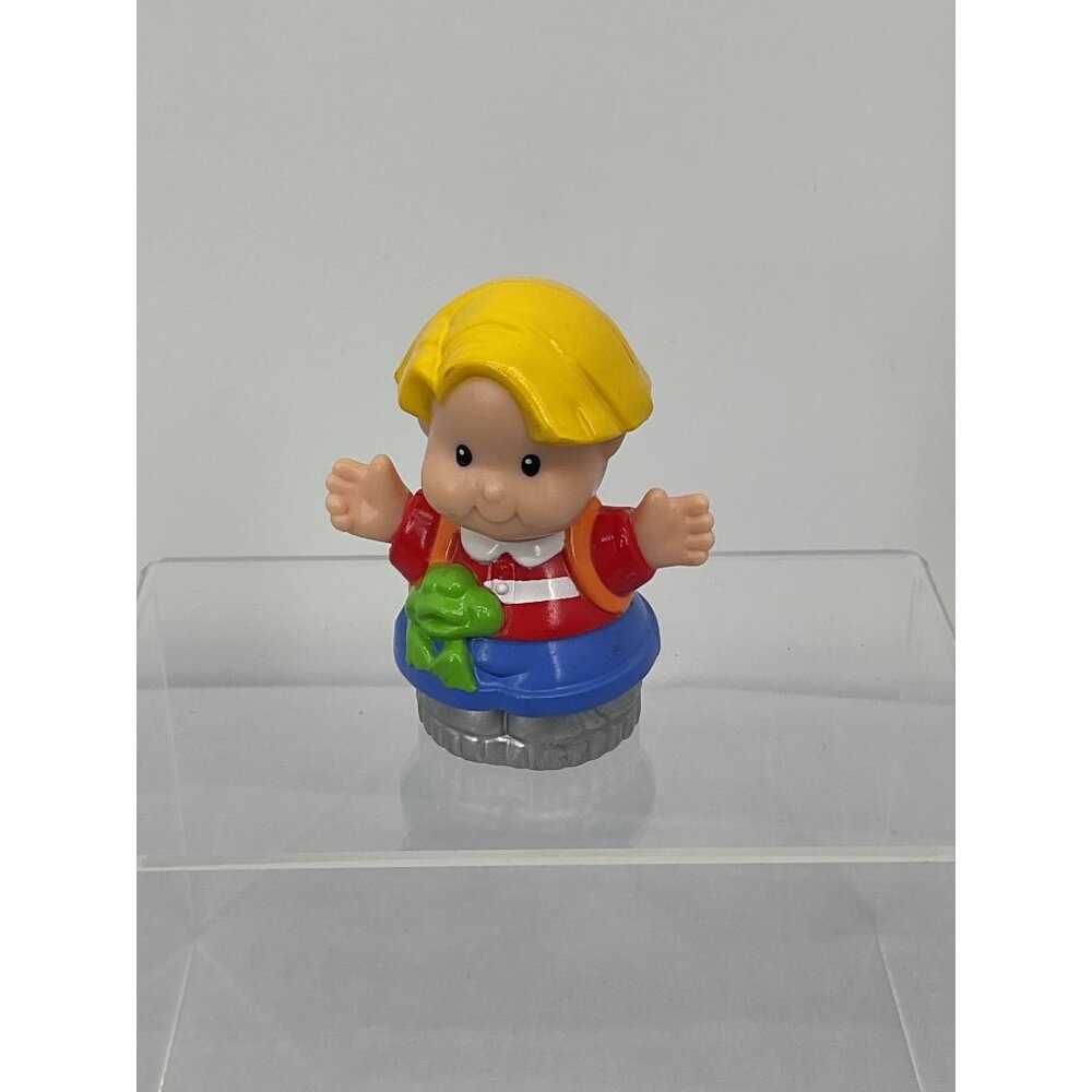Fisher Price Little People Silver Bottom Eddie Holding Frog Action Figure